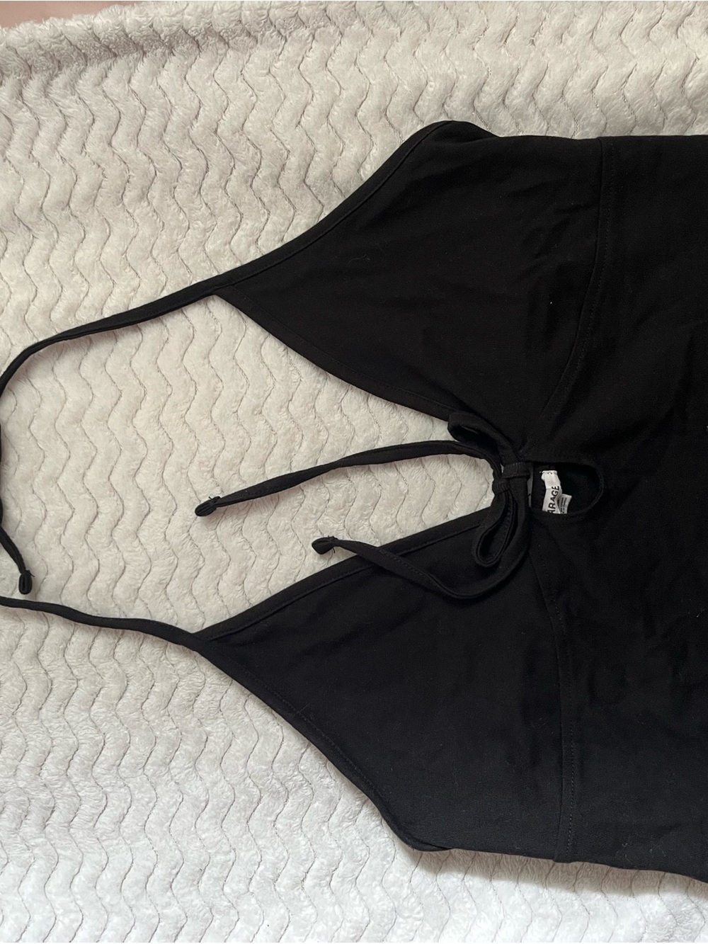 Garage Black Tie Halter Top